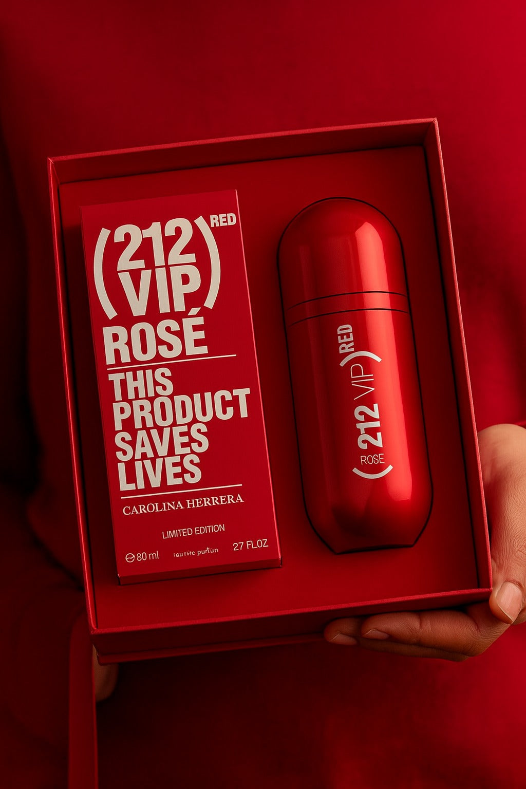 212 VIP RED WOMAN DAMA + PERFUMERO