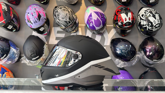 Gray helmet for bikers