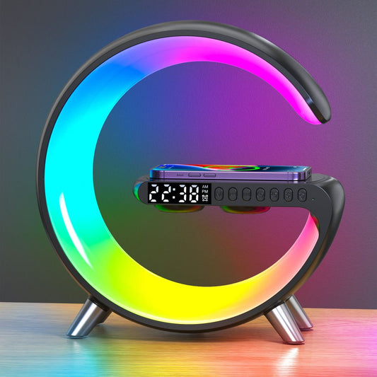 Lampara G Con Altavoz Y Luz RGB, Carga Inalámbrica Ideal para iPhone